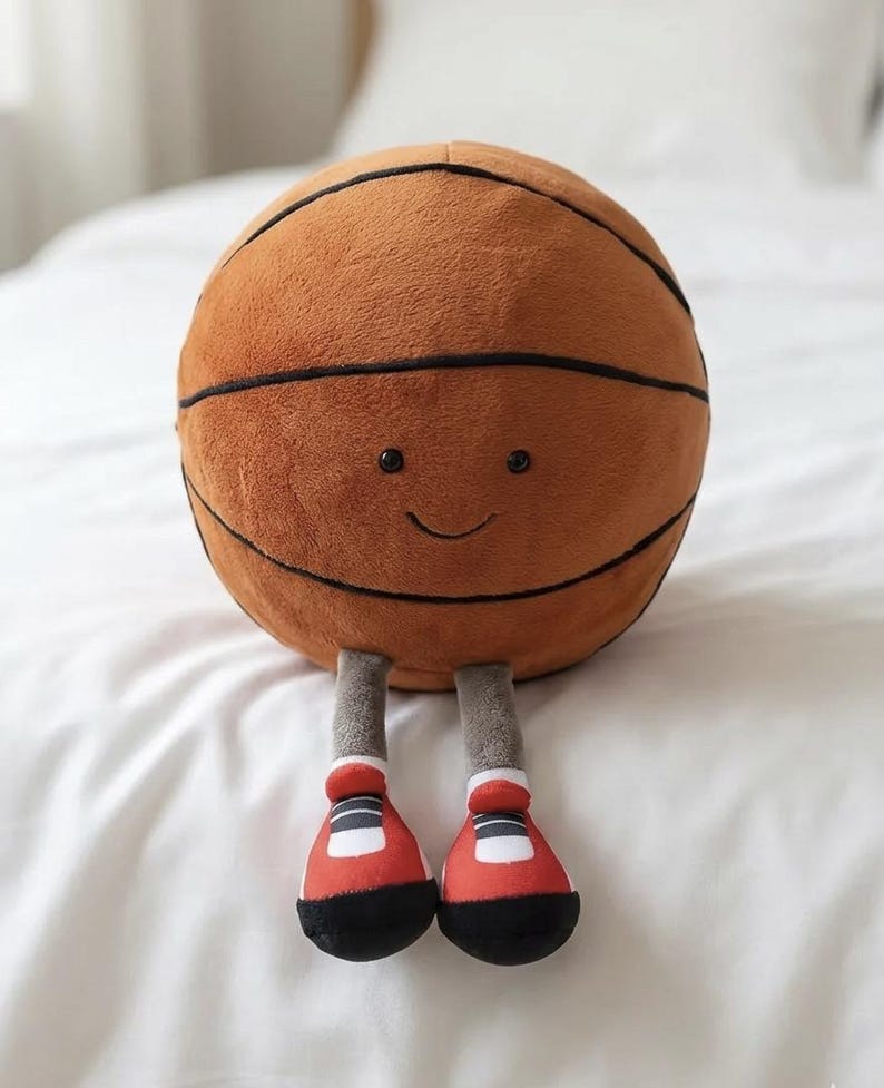 Amuseables Basketball Plush Toy – Soft Sports Stuffed Animal, Collectible Decor image 2