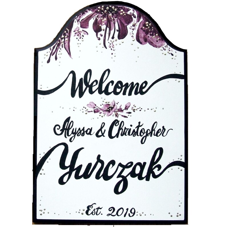 Wedding Invitation hand painted on sign Custom Wedding Gift Custom Wedding Sign Custom Sign