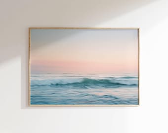 Beachy muurkunst, oceaan geïnspireerde stijl print, dopamine decor, strandkamer decor, surf poster, kust slaapkamer muur kunst, digitale download