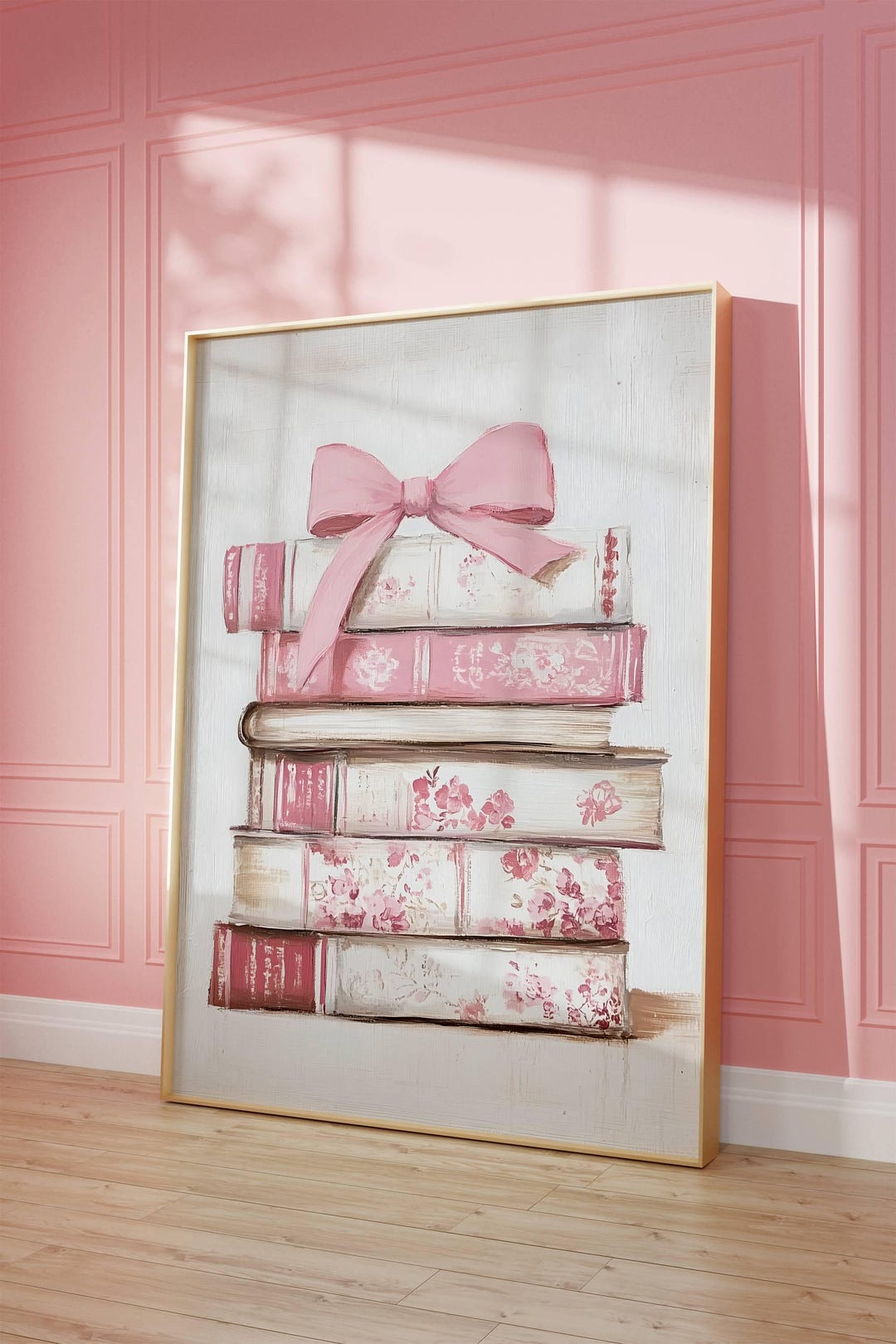 Pink Floral Chinoiserie Coquette Book Print - Instant Digital Download ...