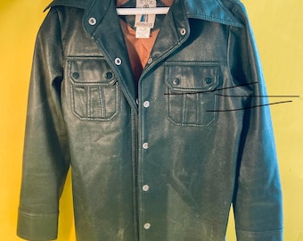 1970s Green Vinyl Jacket by Adam and Eve