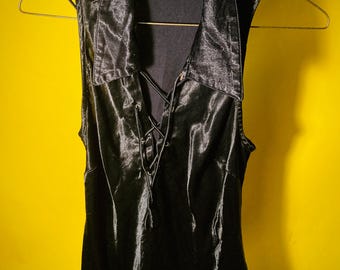 You Nique lingerie black top