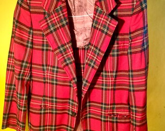 Vintage Red Tartan Jacket