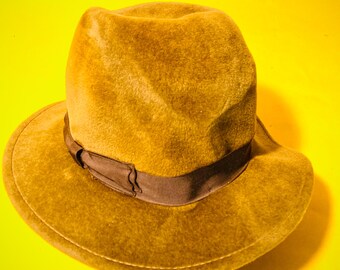 Stylish Brown Felt Fedora, Retro Style Hat