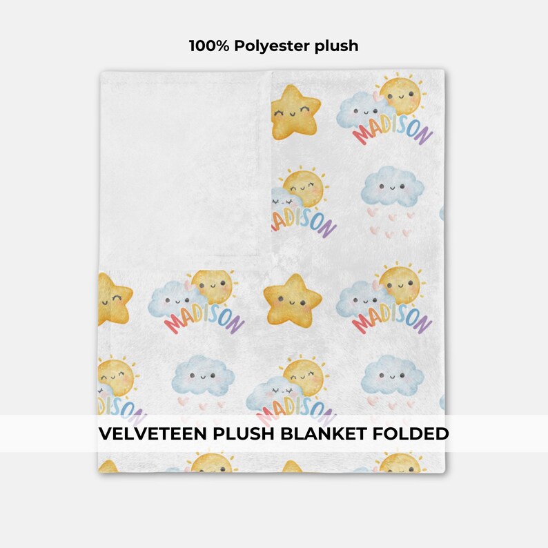 Softest Personalized Baby Boy Blanket With Name Custom Sherpa Fleece