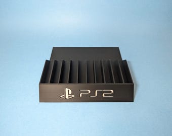 PlayStation 2 10 Games Case Holders - Fits Up to 10 Games - Sony PS2 Video Game Case Holder Game Organizer Tray Unique Home Décor