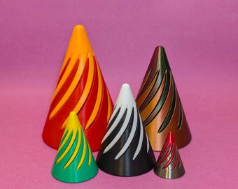 3D Printed Impossible Fidget Cone - Spiral Fidget Toy - Fun Toy - Stress and Anxiety Relief Toy - Multiple Colors Available!