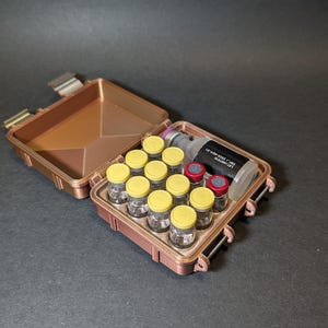 3ml 12 Slot Vial and Bac water Case Peptide Insulin Testosterone Pen Travel Storage Container Organizer Box, Multiple Colors 3D Printed