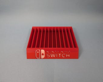 Nintendo Switch 10 Games Case Holders - Fits Up to 10 Games - 3D Printed Switch Game Cartidge Case Holder Organizer Tray Unique Home Décor