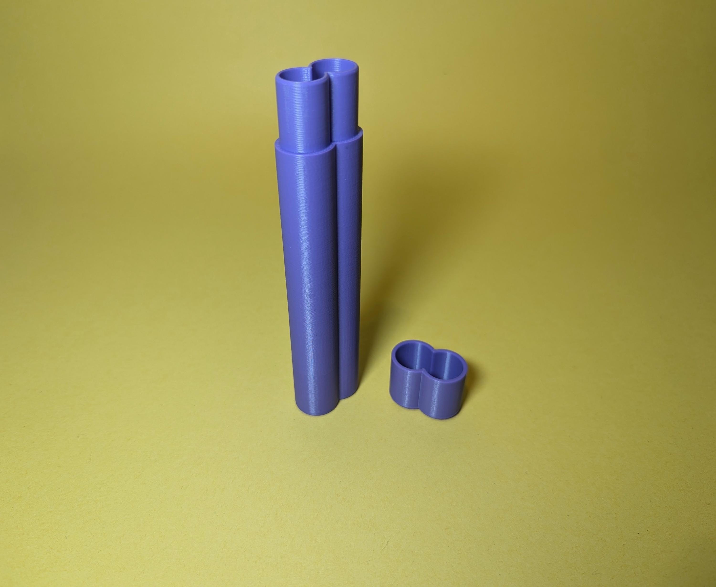 Doob Tube for 2 Prerolls/Pens Airtight Smell Proof Joint Stash Kit Container Case 3D Printed, Multiple sizes and colors