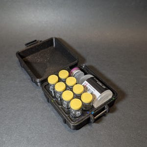 3ml 8 Slot Vial and Bac water Case Peptide Insulin Testosterone Pen Travel Storage Container Organizer Box, Multiple Colors 3D Printed