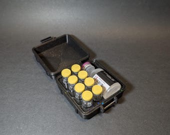 3ml 8 Slot Vial and Bac water Case Peptide Insulin Testosterone Pen Travel Storage Container Organizer Box, Multiple Colors 3D Printed