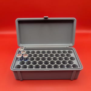 Rugged AA 48 Slot Battery Holder | Battery Box Organizer Container Storage Case 3D Printed Shipping Multiple Colors