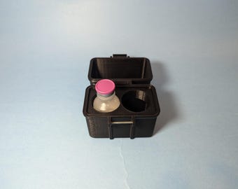 Caja organizadora de almacenamiento de viales de testosterona, insulina y péptidos con 2 ranuras de 30 ml para refrigerador, congelador, viajes y envío en varios colores