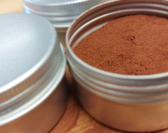 Red Earth Mineral Make Up - Powder - 1oz tin - Organic - Terracotta colour - Vegan