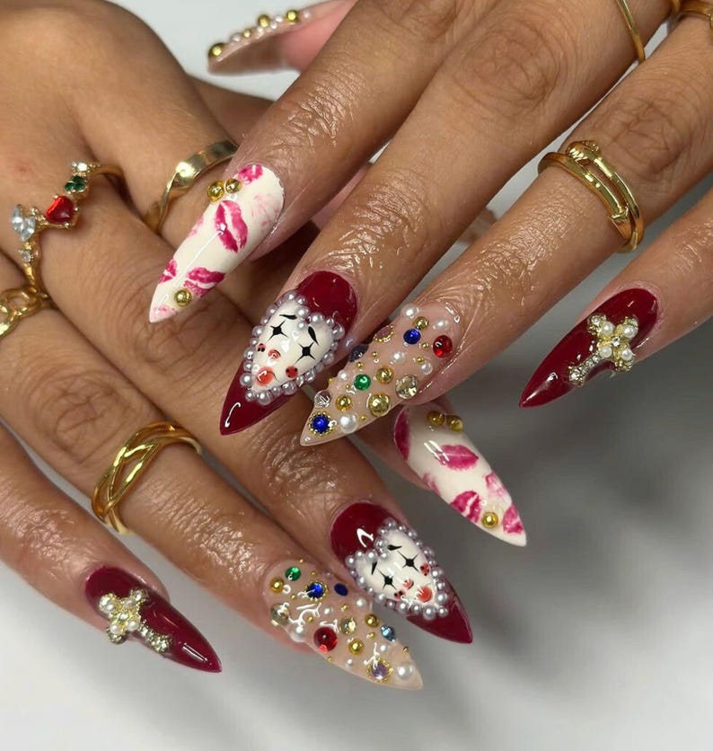 gift for wife, autumn press ons, almond fake nails, fall nails for her, ombre fake nails, glue on nails, press on nails, acrylic nails, fake nails, press on nails long, press on nails short, halloween nails, reusable nails