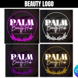 Logo Design, Canva Logo Template, DIY Logo Design, DIY Beauty Logo, Cosmetics Logo, Small Business Logo, Nails Logo, MUA Logo Template