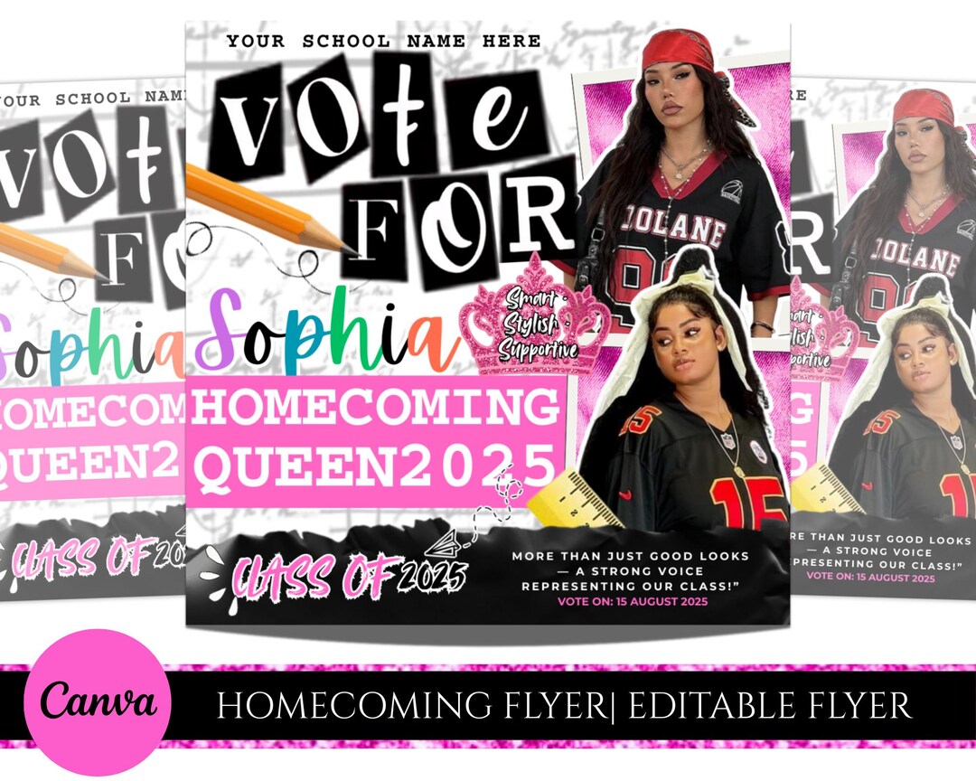 Homecoming Queen Flyer, Homecoming King Flyer, Homecoming Campaign ...