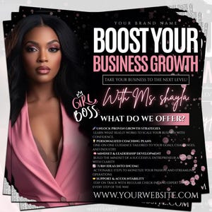 Business Coach Flyer Canva Template, Consultation Flyer,Entrepreneur Flyer,Workshop Flyer,Coaching Template,Coaching Business Flyer Template