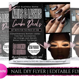 Nail Flyer DIY Nail Tech Flyer Nail Special Deal Flyer Nail Flyer Bookings Nail Tech Booking Flyer Nail Book Now DIY Nail Deal Booking Flyer