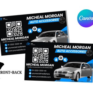 Cartes de visite pour habillage automatique, modèle de carte de visite bricolage en toile, Cartes de visite pour habillage de voiture, Cartes QR code préfabriquées pour habillage automobile