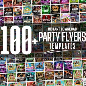 Party Flyers Bundle, Club Party Flyers, Night Club Flyers, Freaknik Party Flyer, Birthday Event Flyer Sunday Hangover Party Flyer Pool Party