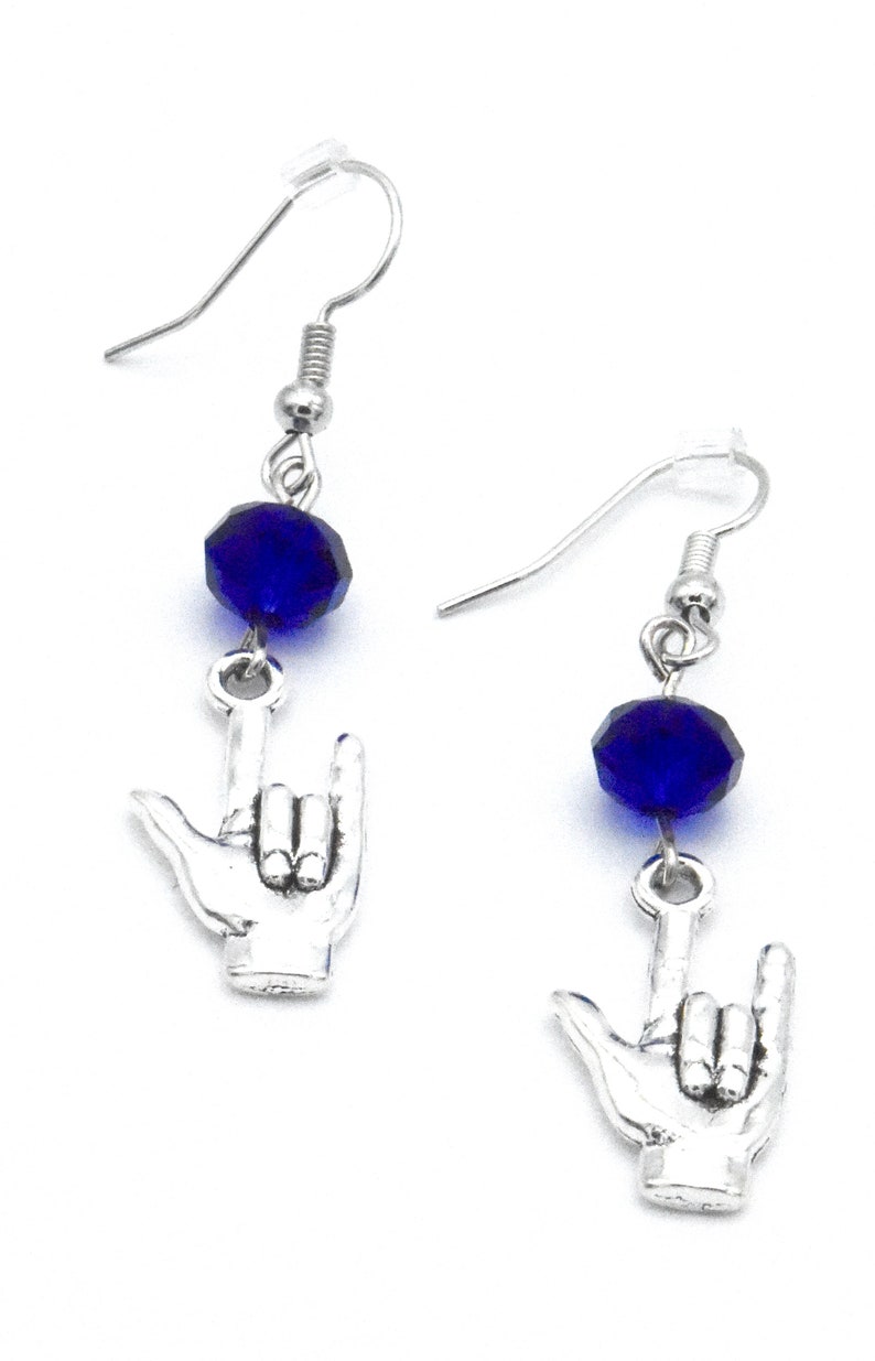 Sign Language I Love You Earrings Nickel Free Earrings With Etsy