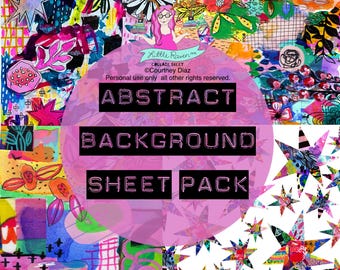 Mixed Media Background Collage Sheets