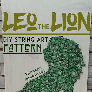 DIY String Art Template Digital String Art Lion 