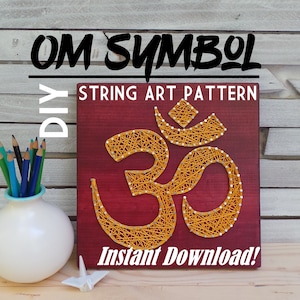 Om Symbol String Art Pattern  - 7.5" x 7.5"