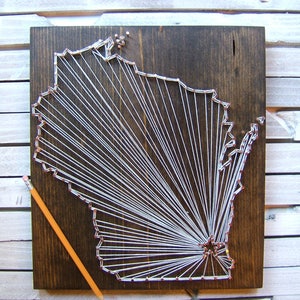 Pennsylvania DIY State String Art Pattern 11 x 6.5 Hearts & Stars included image 6