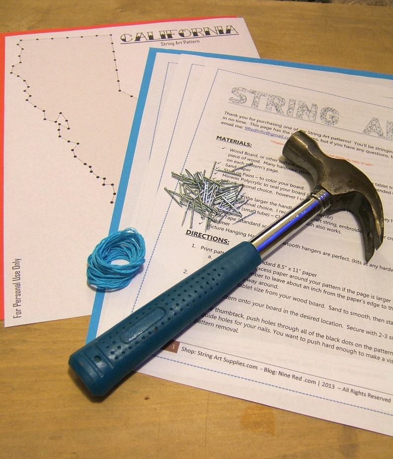 DIY String Art Pattern Fighter Jet 10.5 x 7 image 2