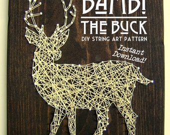 String Art Pattern - Bambi The Buck - 10" x 8"