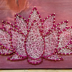 Lotus String Art Pattern 12 x 8 image 5