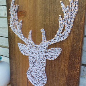 Deer Head String Art Pattern 10.5 x 8 Buck Head Pattern image 2