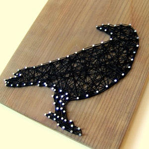 Raven String Art Pattern 8 x 8 Raven Silhouette image 5