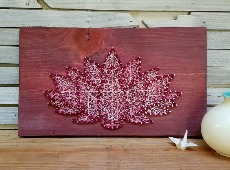 Lotus String Art Pattern 12 x 8 image 6