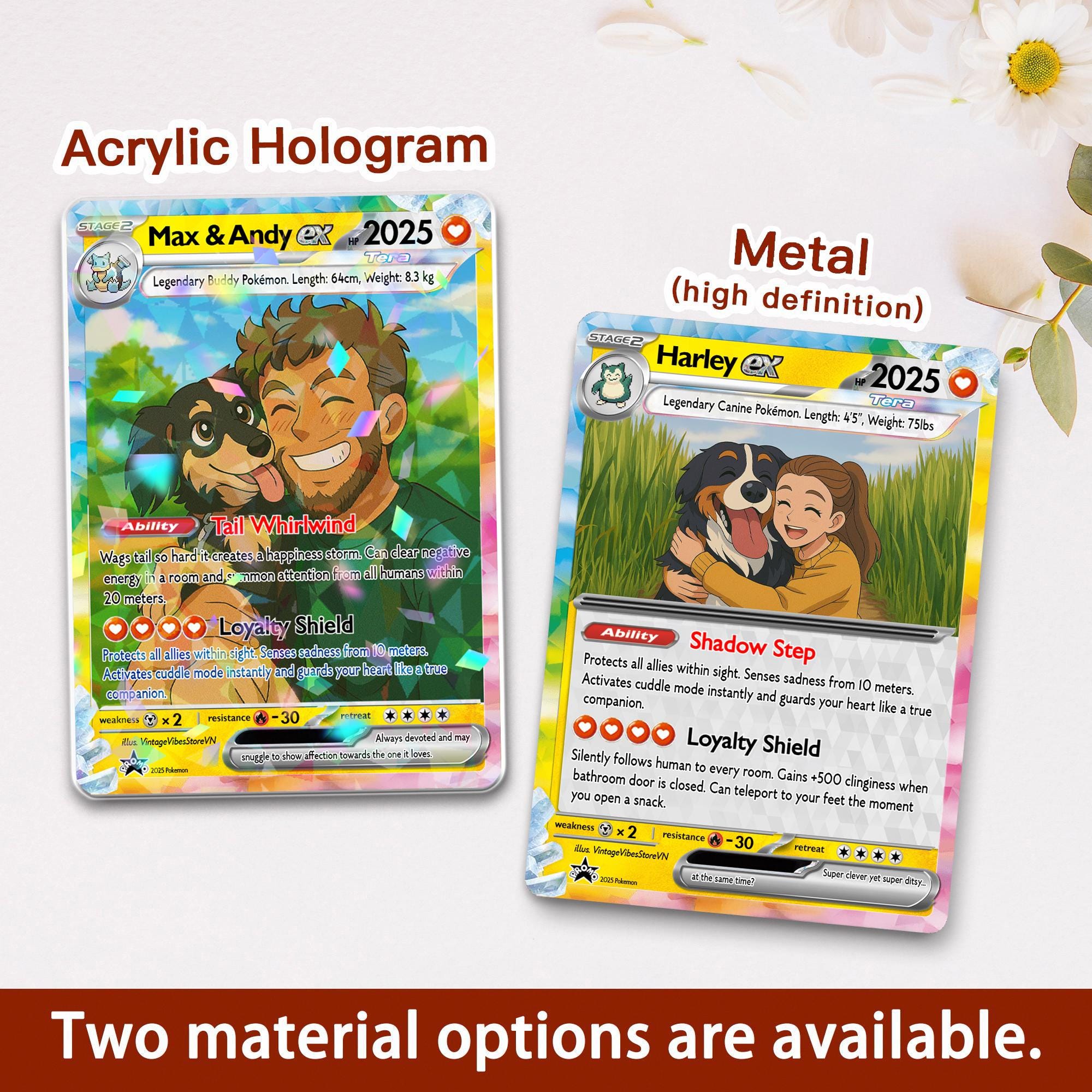 パーソナライズされたペットポケモンカード、あなたのペットをポケモン
