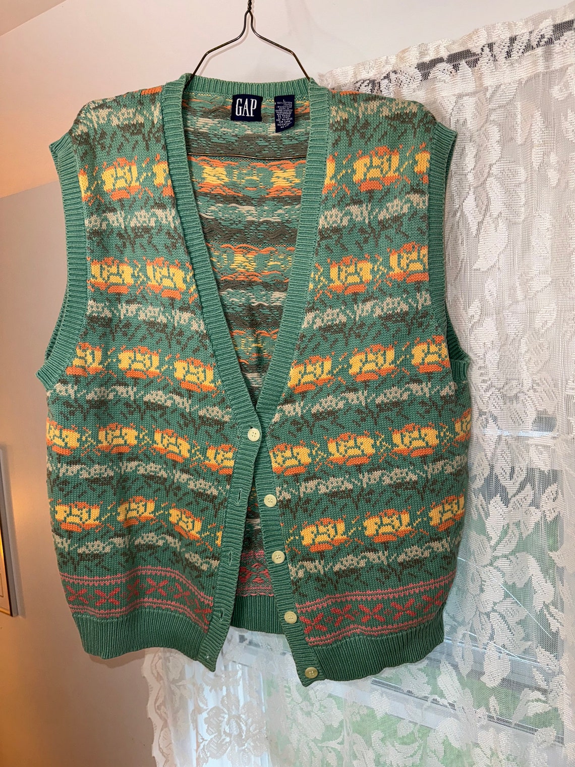 90'S GAP Vintage Padded Vest, Men's Size M polyester black type Vintage Second Hand