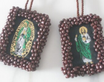 Virgen de Guadalupe/Saint Jude/Scapular/Escapulario Bordado