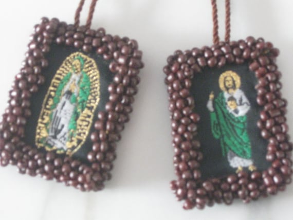 Virgen de Guadalupe/Saint Jude/Scapular/Escapulario Bordado