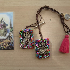 Virgen del Carmen/armband scapulier/Onze-Lieve-Vrouw van de berg Karmel/Virgen de Guadalupe/Escapulario Bordado/Escapulario/religieus scapulier/katholiek