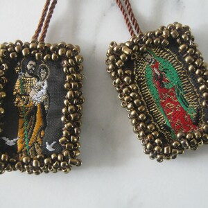 Escapulario/Scapular/Virgen de Guadalupe/San Jose/Escapulario Bordado