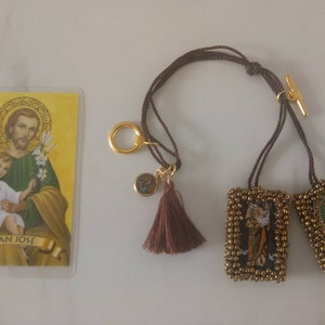 Skapulierarmband/St. Joseph und Virgen de Guadalupe/Escapulario