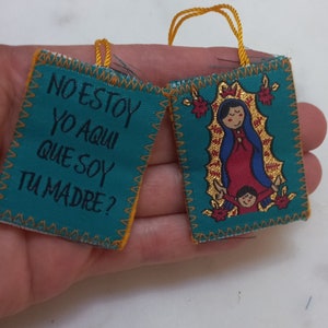 VGPE Escapulario Escapulario Grande Virgencita Plis Virgen de Guadalupe Nuestra Señora de Guadalupe Regalo Católico Fe Bautismo Primera Comunión Favor