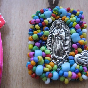 Scapular/Virgen de Guadalupe/Decorated Scapular/Hanging Scapular/Scapular Bracelet/First Comunion Favor/Baptism Favor/Mother Mary Scapular