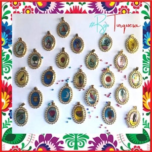 Mexikanische Loteria Anhänger Lotterie Mexiko Charms Loteria Karte Anhänger Medallas Geschenke Gefälligkeiten Herz Charme mexikanisches Thema mexikanische Volksbevorzugungen