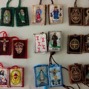 Scapular/Escapulario/Brown Scapular/Religious Scapular/Virgen de Guadalupe/San Benito/Saint Benedict/Medal/Virgen del Carmen/San Judas/