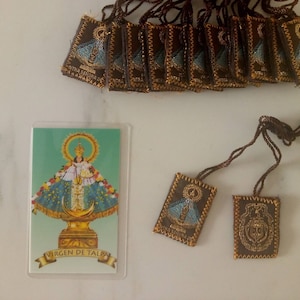Ensemble de 12 escapulaires Virgen de Talpa/Scapulaires Ensemble de 6/Scapulaires bruns