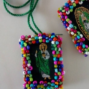 Virgen de Guadalupe/Saint Jude/Scapular/Escapulario Bordado/San Judas Tadeo/Saint Jude Thaddaeus/Mexican Gift/Catholic Gift/Religious Gift image 5